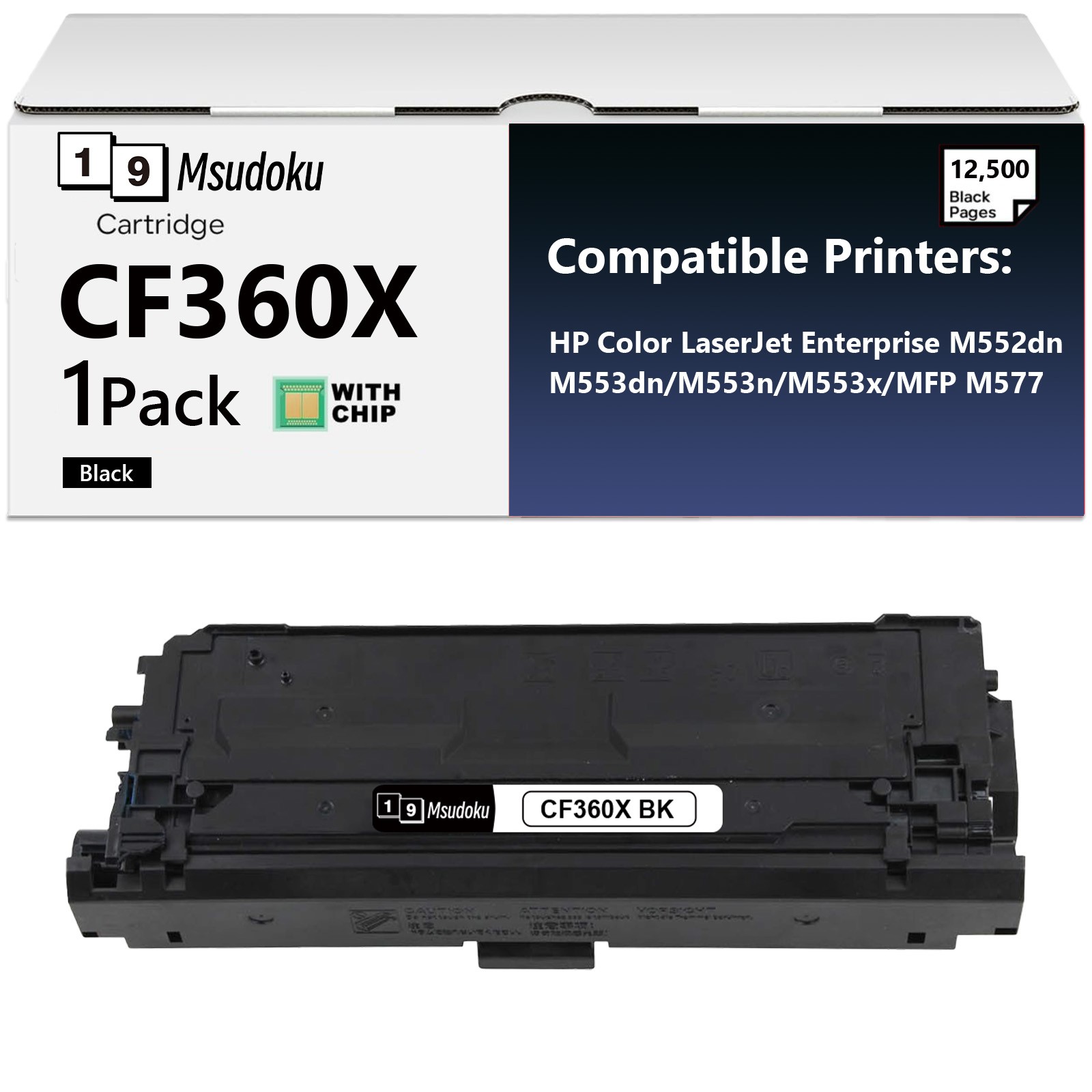 CF360X Toner (CF361X CF362X CF363X) for HP Color LaserJet Enterprise MFP M552dn
