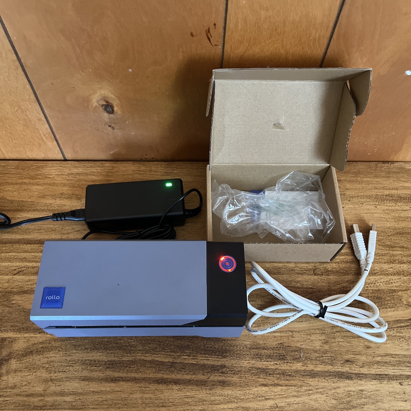 ROLLO X1038 USB COMMERCIAL GRADE THERMAL LABEL PRINTER IN New Adaptor Great Cond