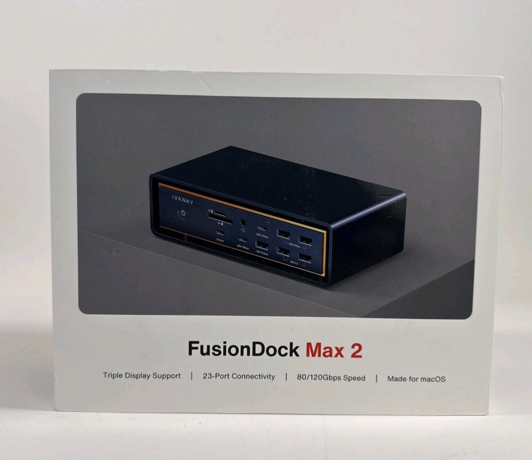 IVANKY FusionDock Max 2, 3 Display, 23 Port, for MacOS 4K HDMI Fusion Dock NEW