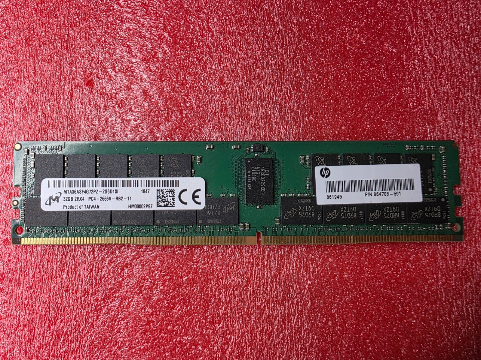 SKHYNIX 32GB 2RX4 PC4-2666V DDR4 ECC REG SERVER RAM HMA84GR7AFR4N-VK  864708-591