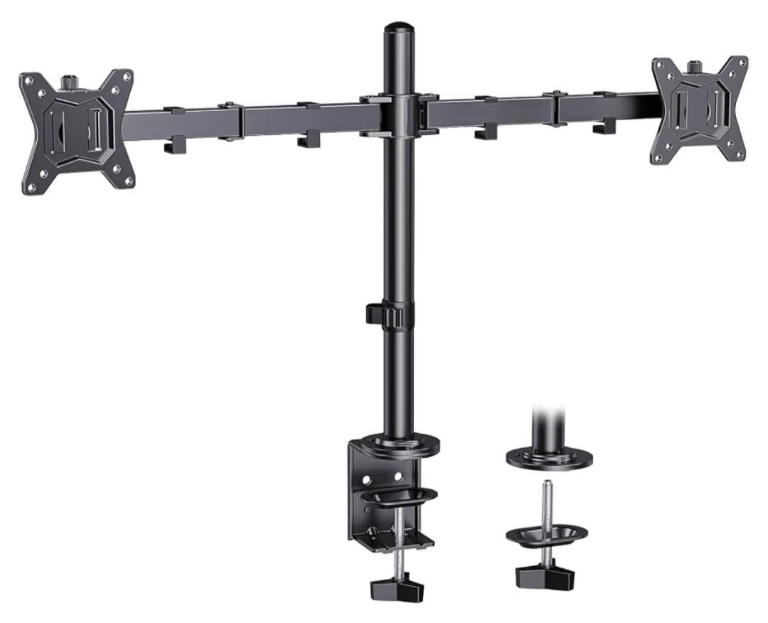 ErGear Dual Monitor Desk Mount for 13″–34″ Monitors Fully Adjustable 