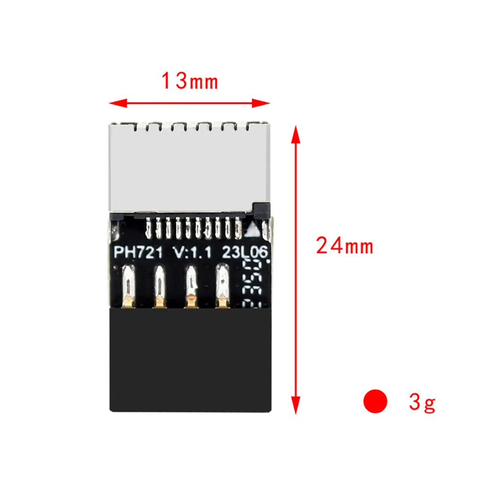 USB 2.0 9-Pin Male to Type E Female Front Panel Socket to 9Pin Mainboard Header