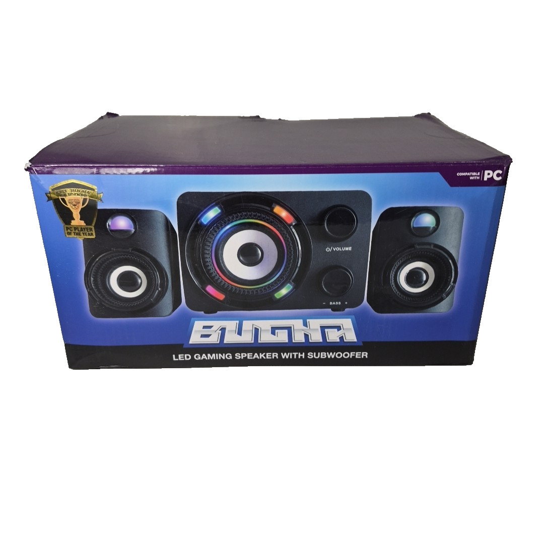 Bugha LED Gaming Speakers & Subwoofer Set 3.5mm aux-in