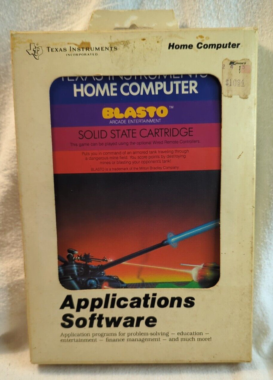 Vintage Texas Instrument 1982 TI-99/4A Blasto PHM 3032  Untested Video Game