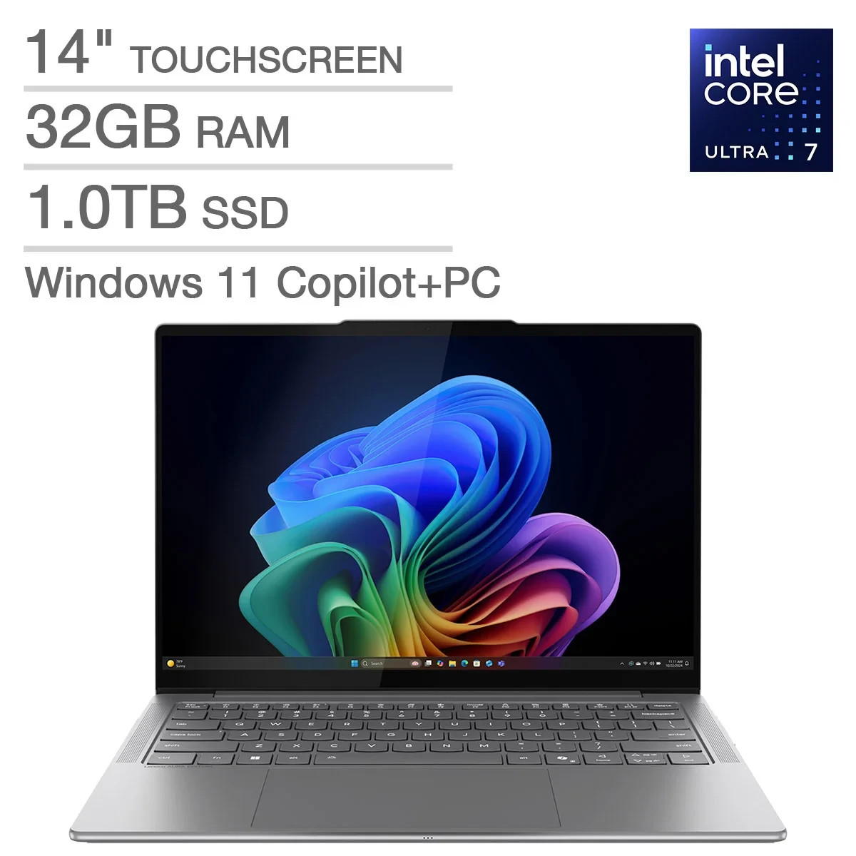 Lenovo Slim 7i 14″ OLED WUXGA Touch Ultra 7 258V 32GB 1TB SSD 83MC0005US