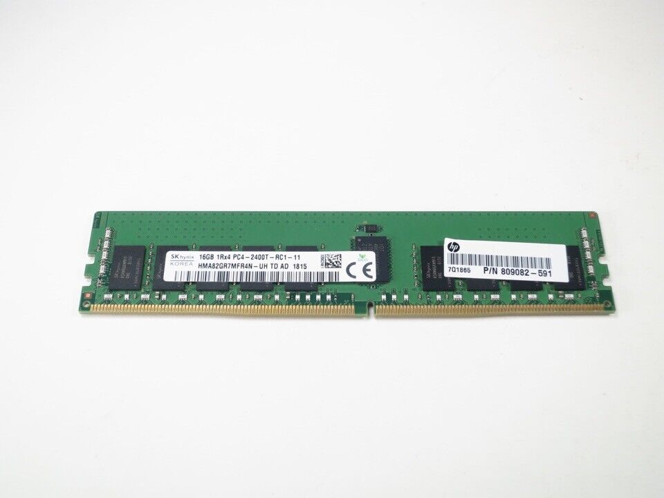 809082-091 HPE 16GB DDR4 2400 RDIMM 1Rx4 CL17 PC4-19200 1.2V 288-PIN SDRAM RAM