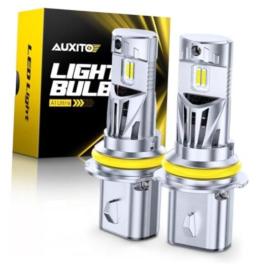 Latest 9007 Bulbs, 50000LM 1000% Brightness 6500K Cool White, Direct
