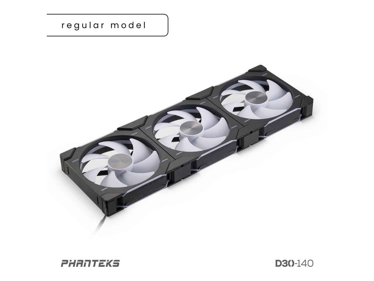 Phanteks D30-140 DRGB PWM FAN 3Pack, Premium D-RGB Performance Fans, ARGB/DRGB