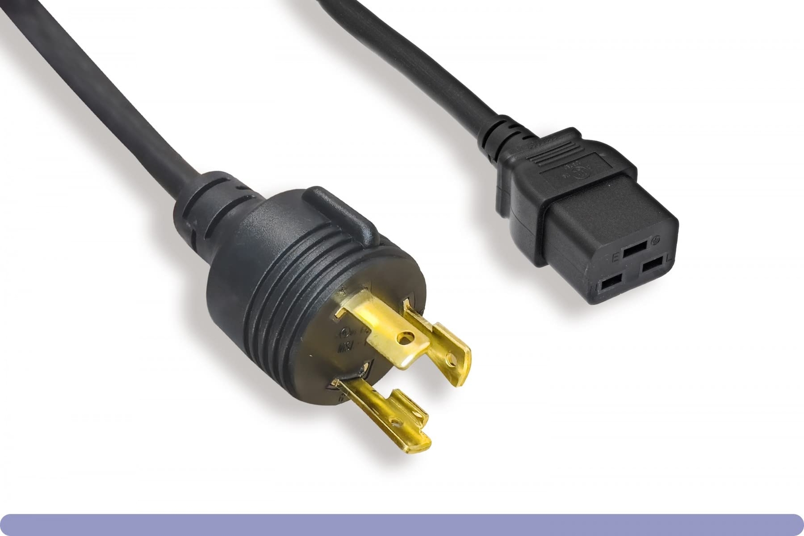 Heavy Duty Locking 12 Awg Ac Power Cord Nema L6 20p C19 Black 15FT 5M IEC