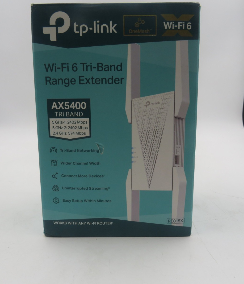 TP Link AX5400 WiFi 6 Range Extender w/Ethernet Port White FOR PARTS / UNTESTED