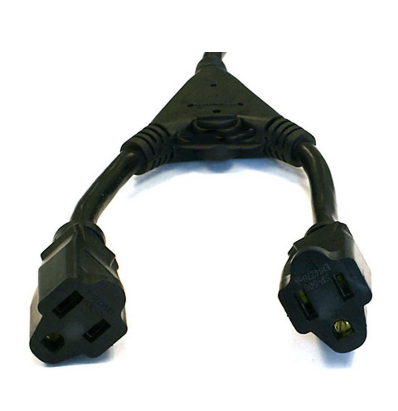 1.2FT Power Cable Cord Y Splitter Adapter NEMA 5-15P to 2x NEMA 5-15R 16AWG 13A