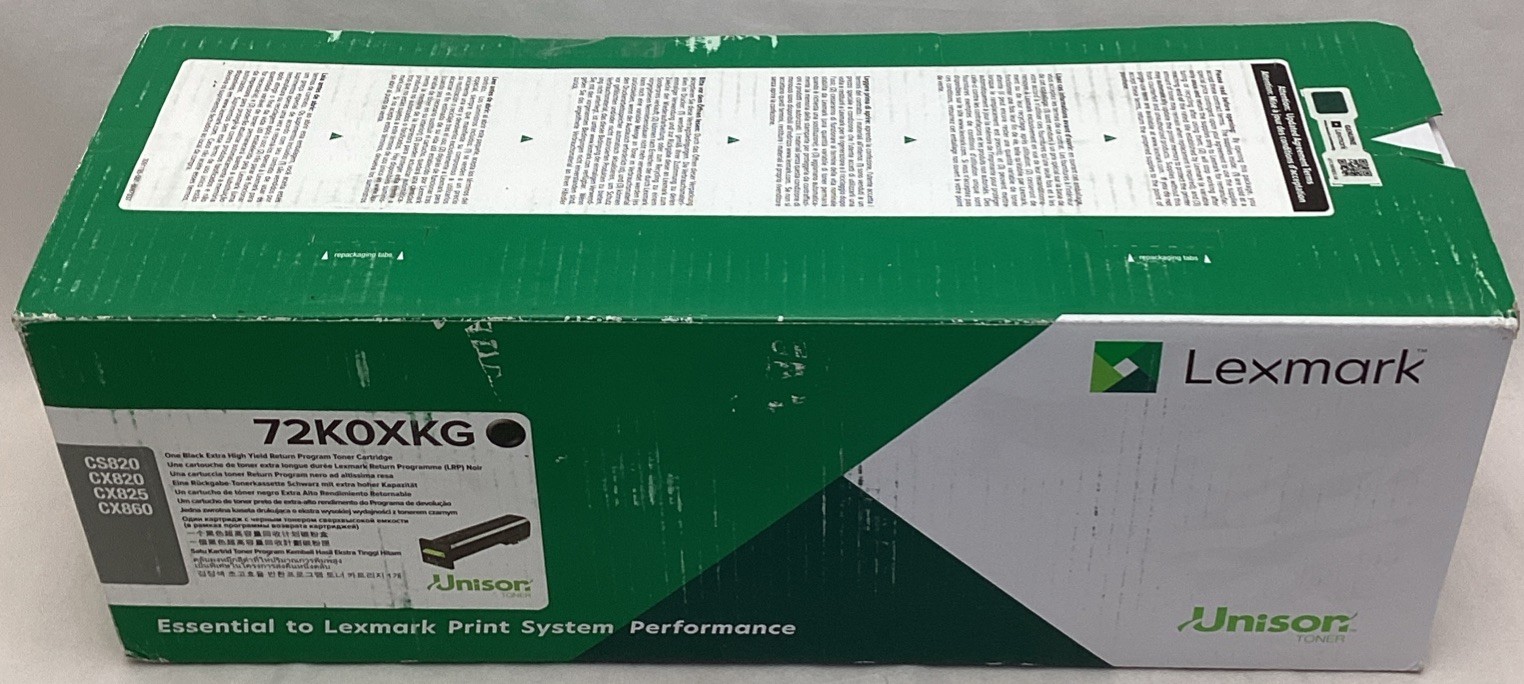 Lexmark 72K0XKG Extra High Yield Black Return Toner Cartridge for US Government