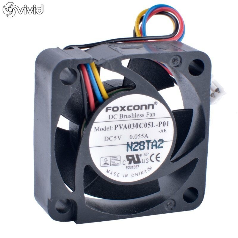 PVA030C05L-P01 3010 3cm 30mm 5V 0.055A 4Pin Laptop Ultra Quiet Hydraulic Fan