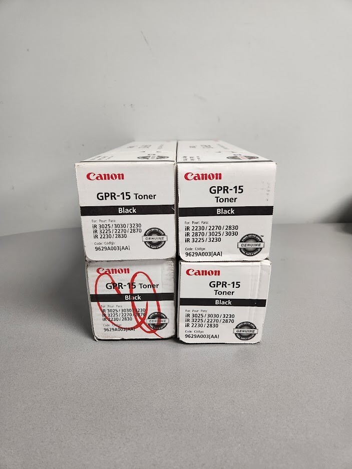 Canon GPR-15 Black Toner Cartridge (9629A003AA) Lot of 4