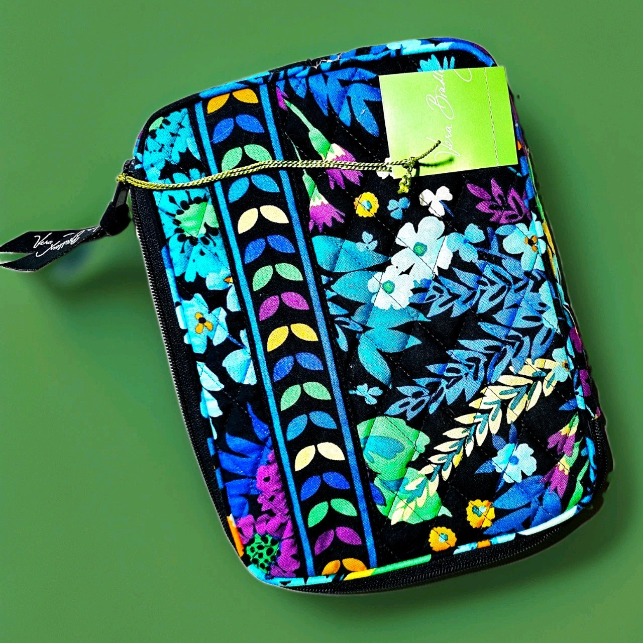 VERA BRADLEY E-READER SLEEVE COVER MIDNIGHT BLUES 3 SIDED ZIP EXC NWT