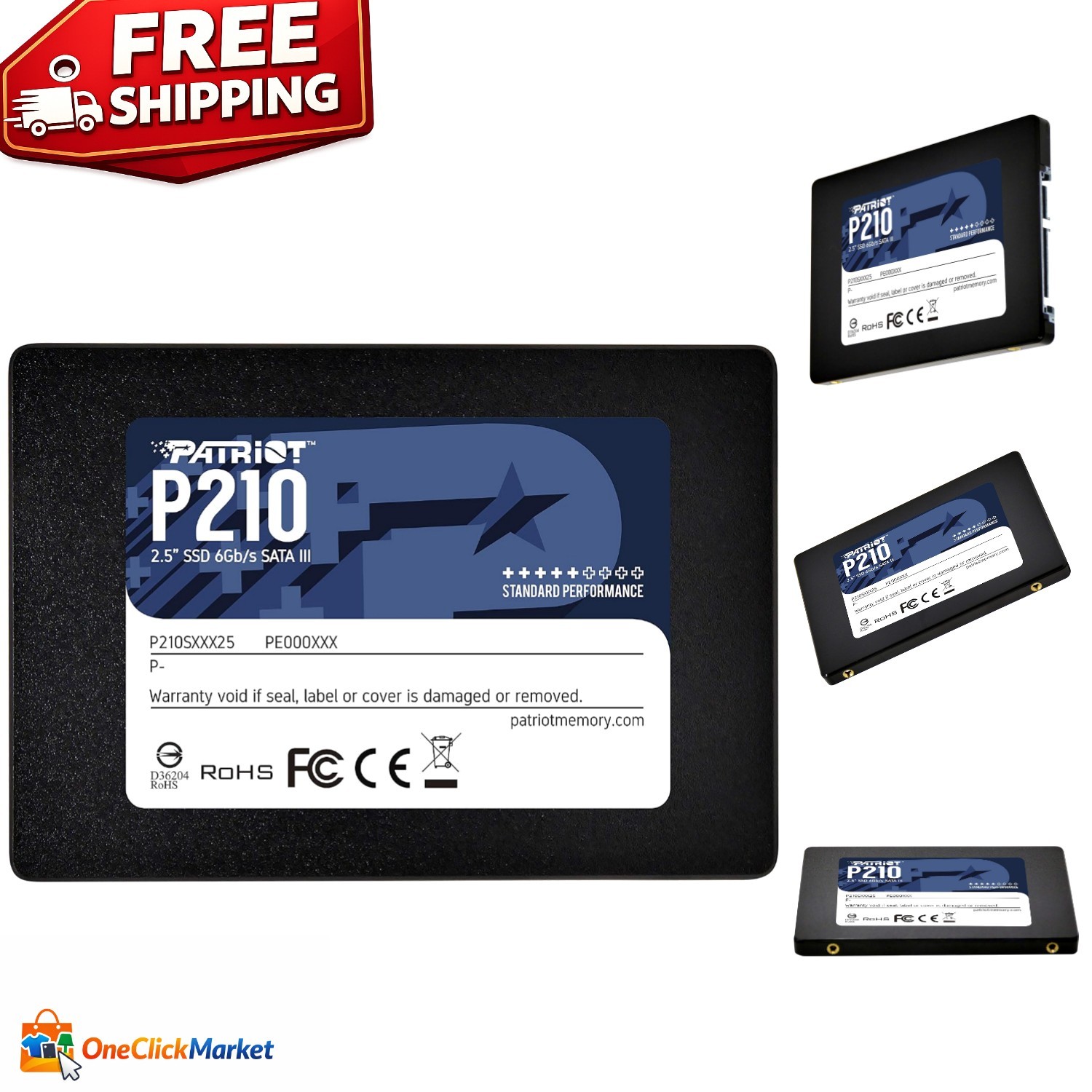 Patriot P210 128GB 2.5" SSD - Enhanced Gaming Experience with 450MB/s Read Speed