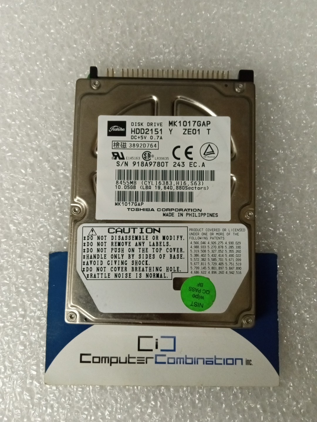 Y0SHIBA Disc Drive MK1017GAP HDD2151 