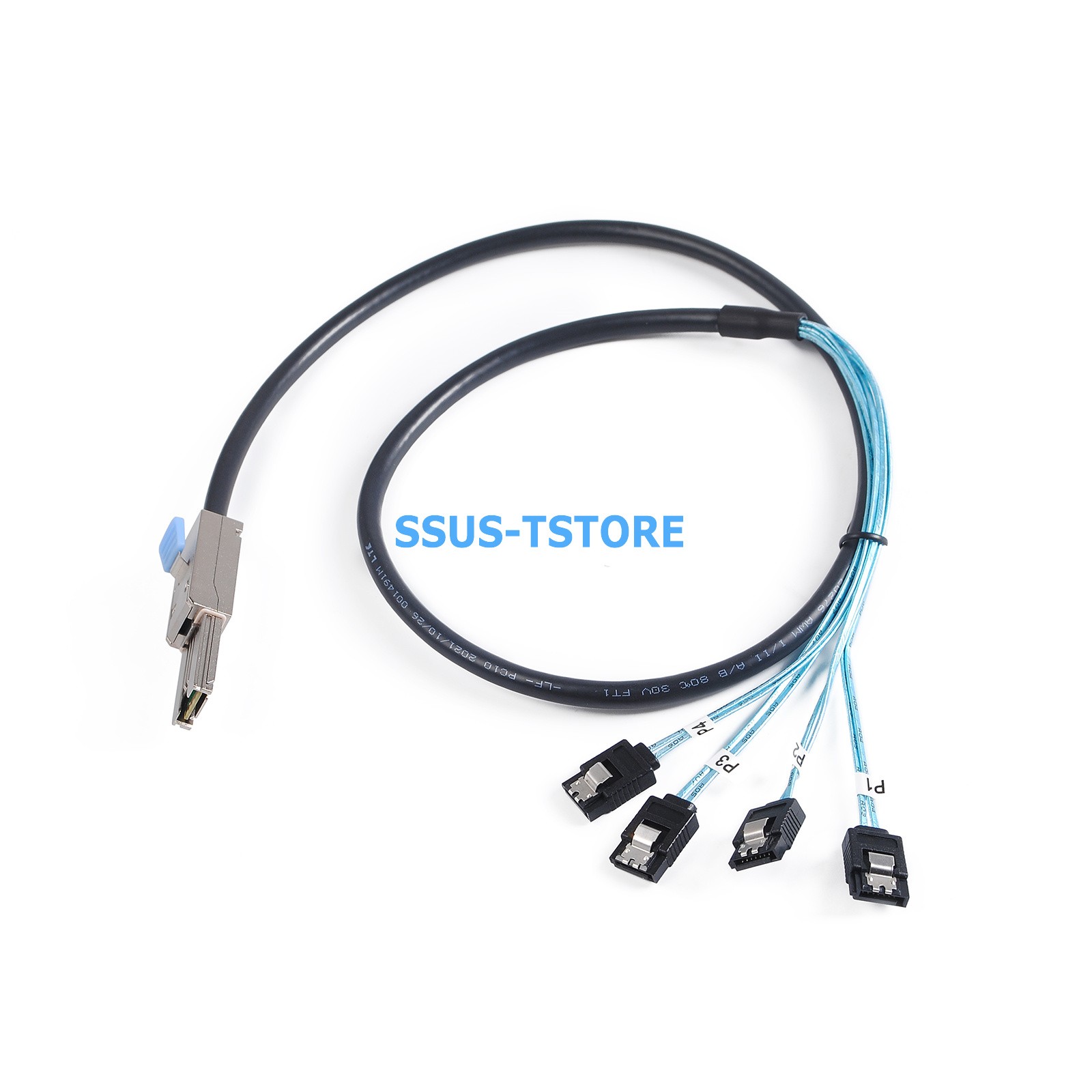 6G External Mini SAS SFF-8088 26Pin to 4x SATA 7Pin Fanout Breakout Cable 1m/2m