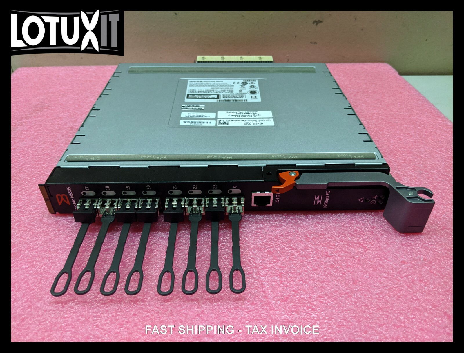 Dell Brocade M6505 24P 24 Active 16G FC M1000e Blade Switch Module 00K3M
