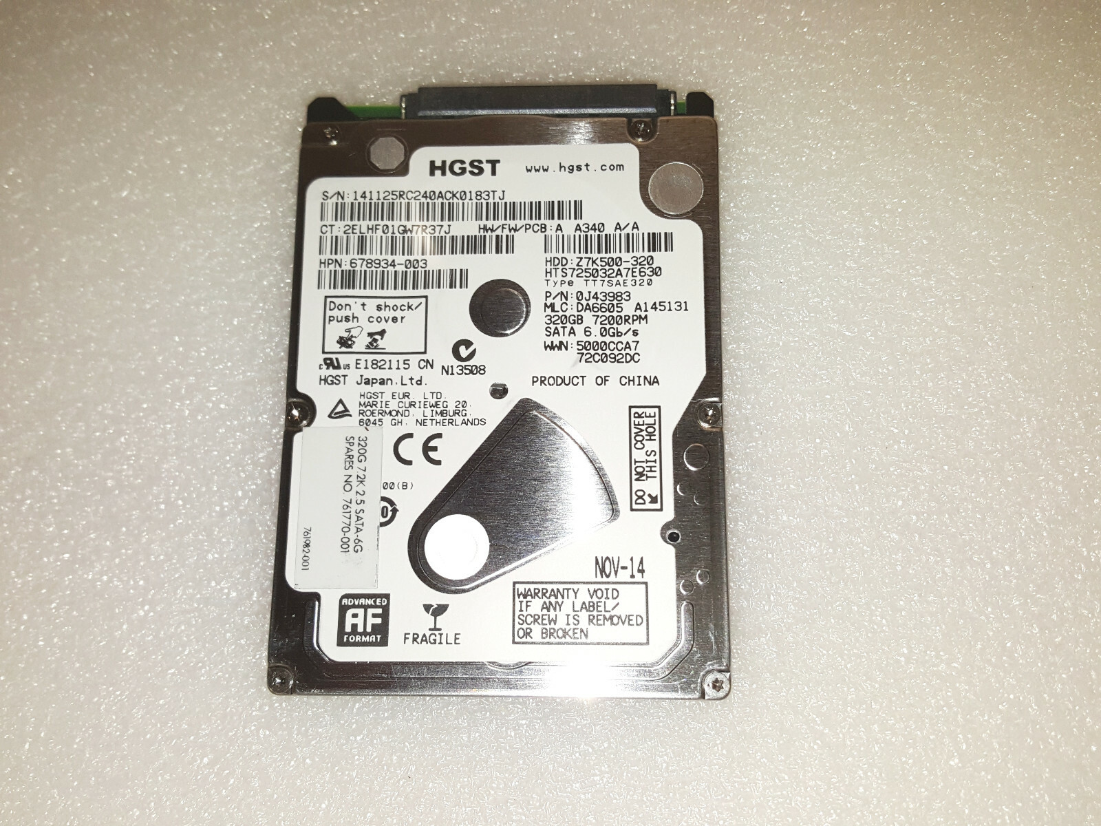Dell Alienware M14x R2 - 320GB SATA Hard Drive with Windows 10 Home 64 Bit