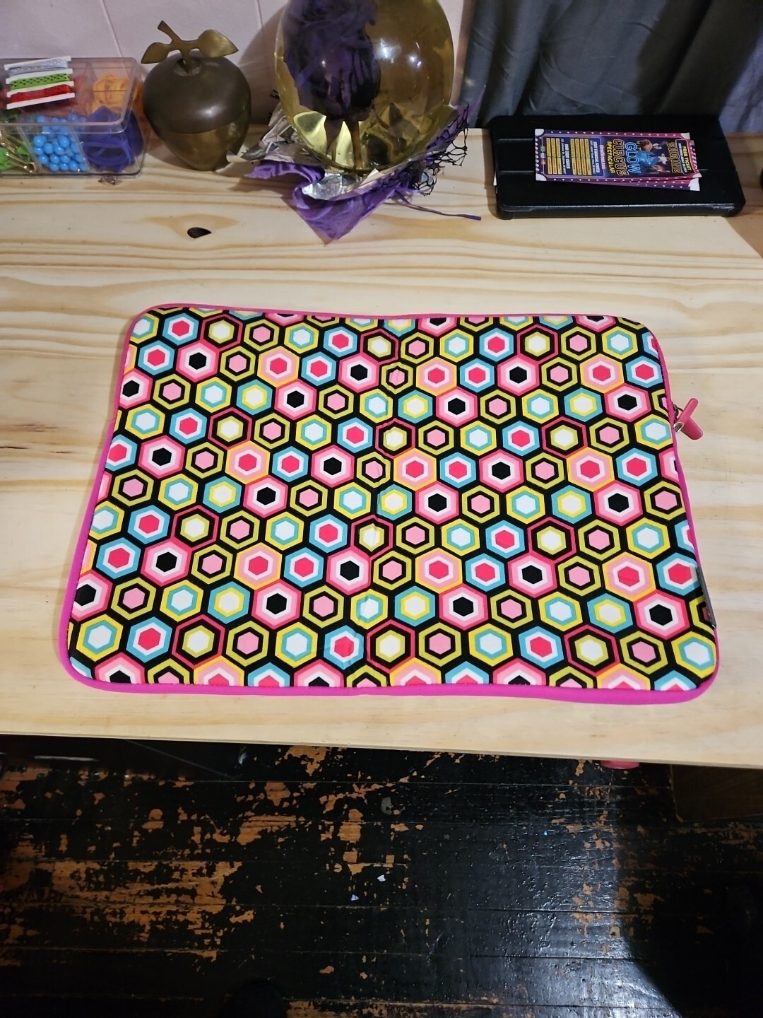 Dorm Candie By Margaret Joseph's Laptop Soft Case Clean Pink Inside 16.25x11.5.