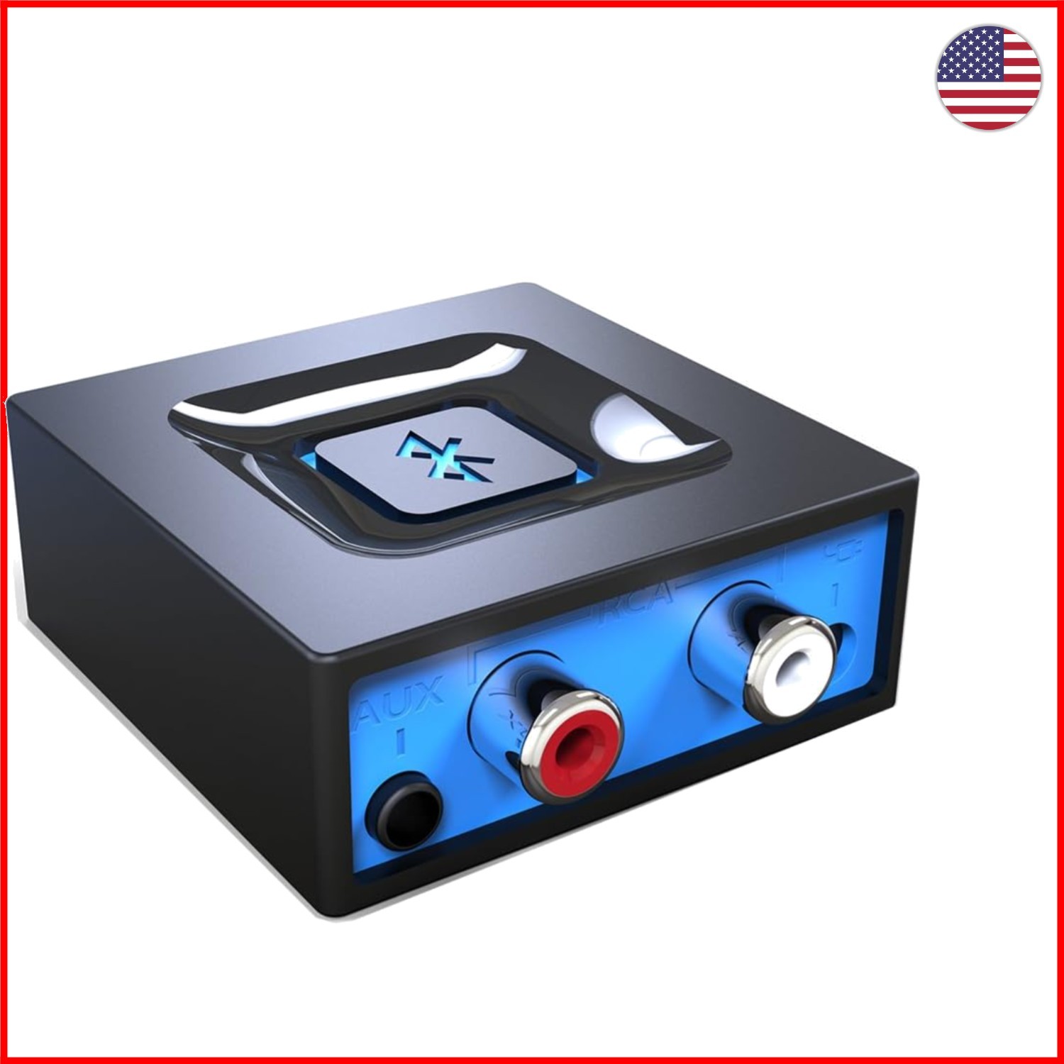 Compact Bluetooth Receiver - Effortless Music Streaming with 30-40 ft Range