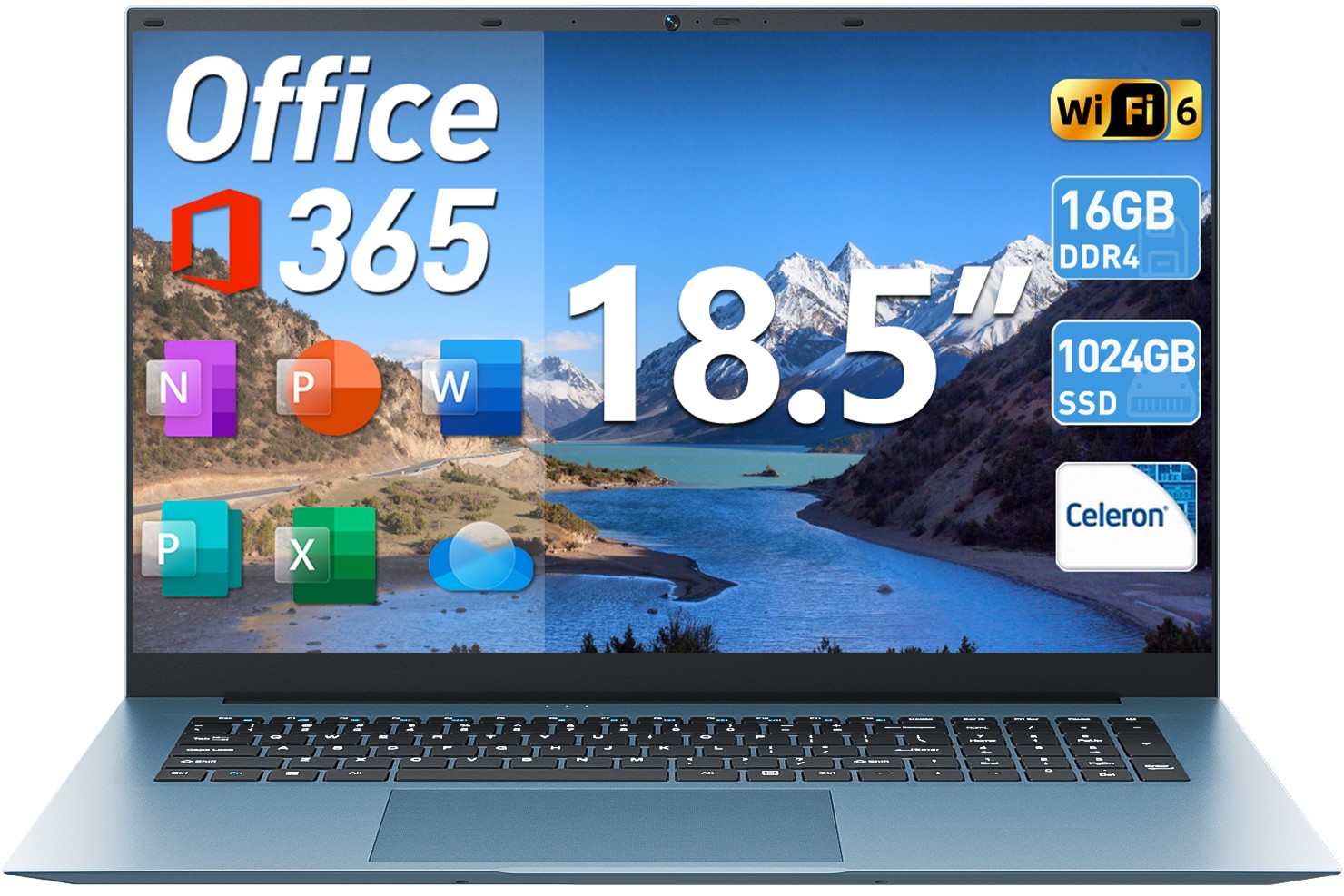 2026 SGIN 18.5" Laptop Windows 11 PRO Intel Celeron N5095 16GB DDR4 RAM 1TB SSD