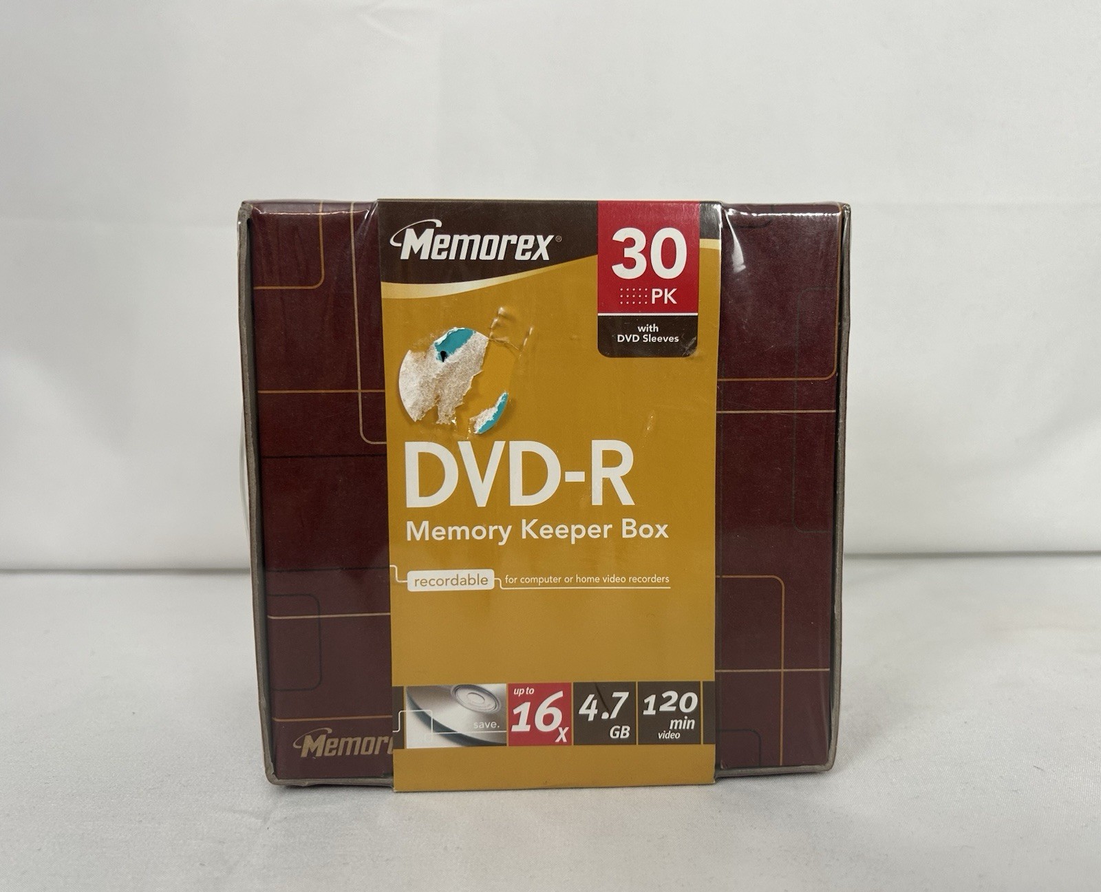 Memorex DVD-R 30 PK Memory Keeper Box Brand New & Sealed