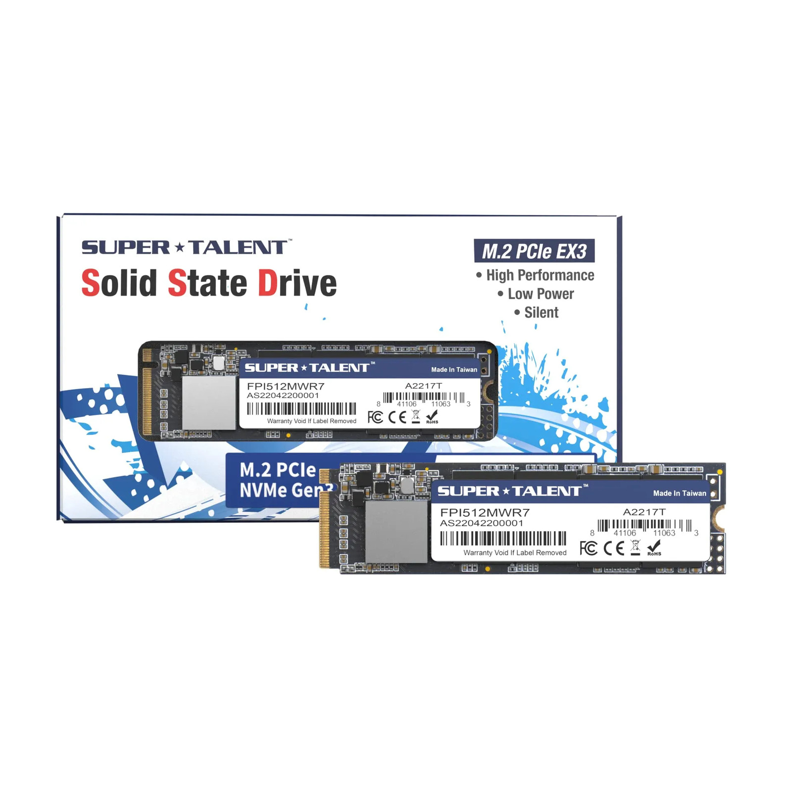 Super Talent FPI512MWR7 Super Talent EX Series 512GB NVMe SSD - PCIe 3.0