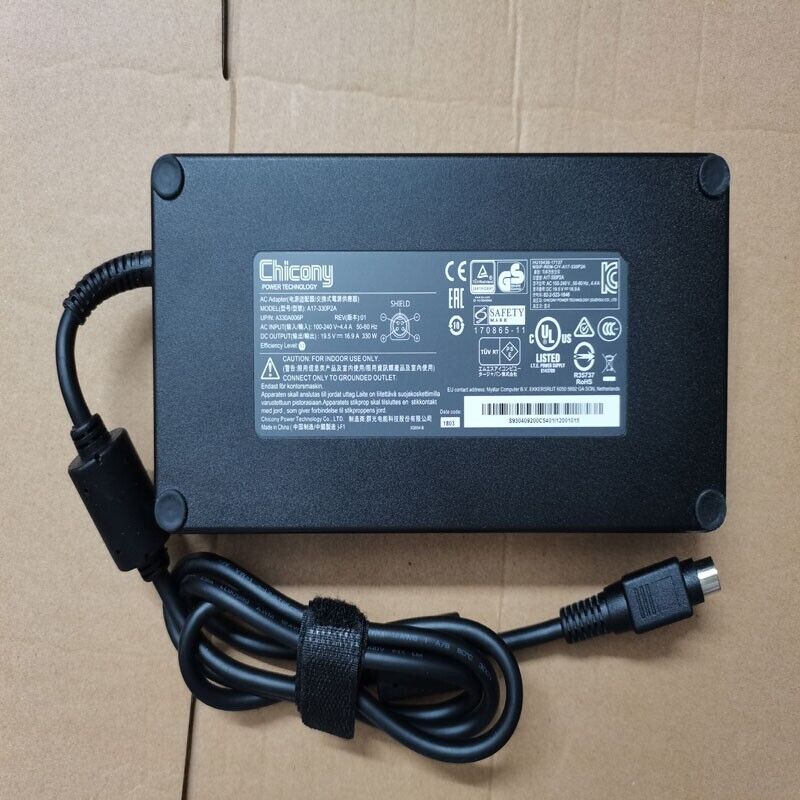 Chicony 330W 19.5V16.9A A17-330P2A For MSI MPG Trident 3 13th Gaming Desktop OEM