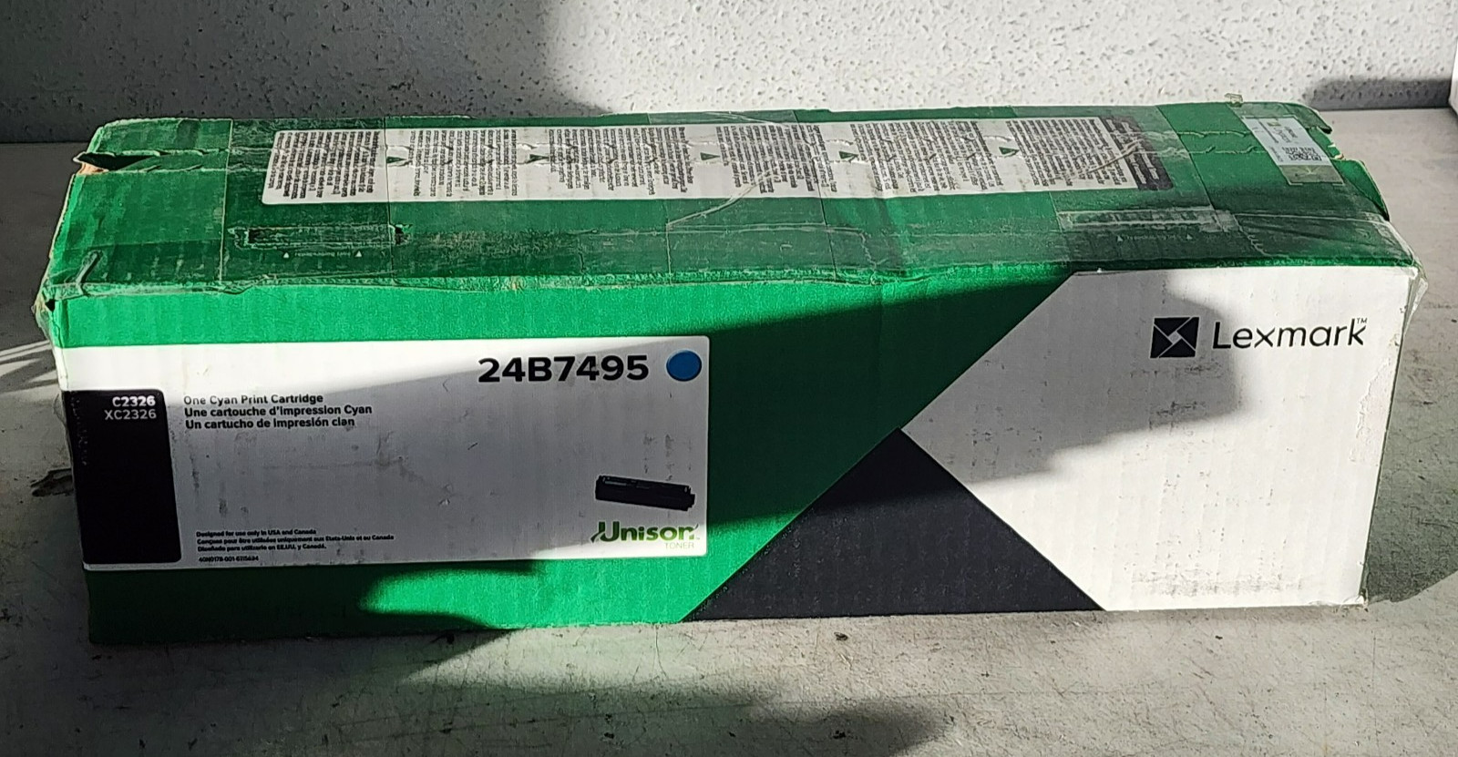 Lexmark 24B7495 Cyan Toner Cartridge Genuine New Sealed Box