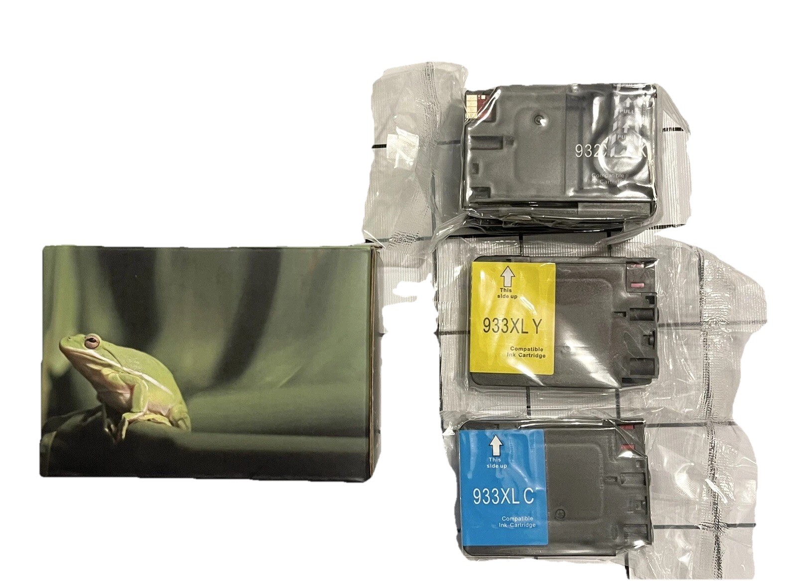 HP 932XL 933XL Ink 4 cartridges Total  2 Black 1 Blue 1 Yellow Sealed Bag