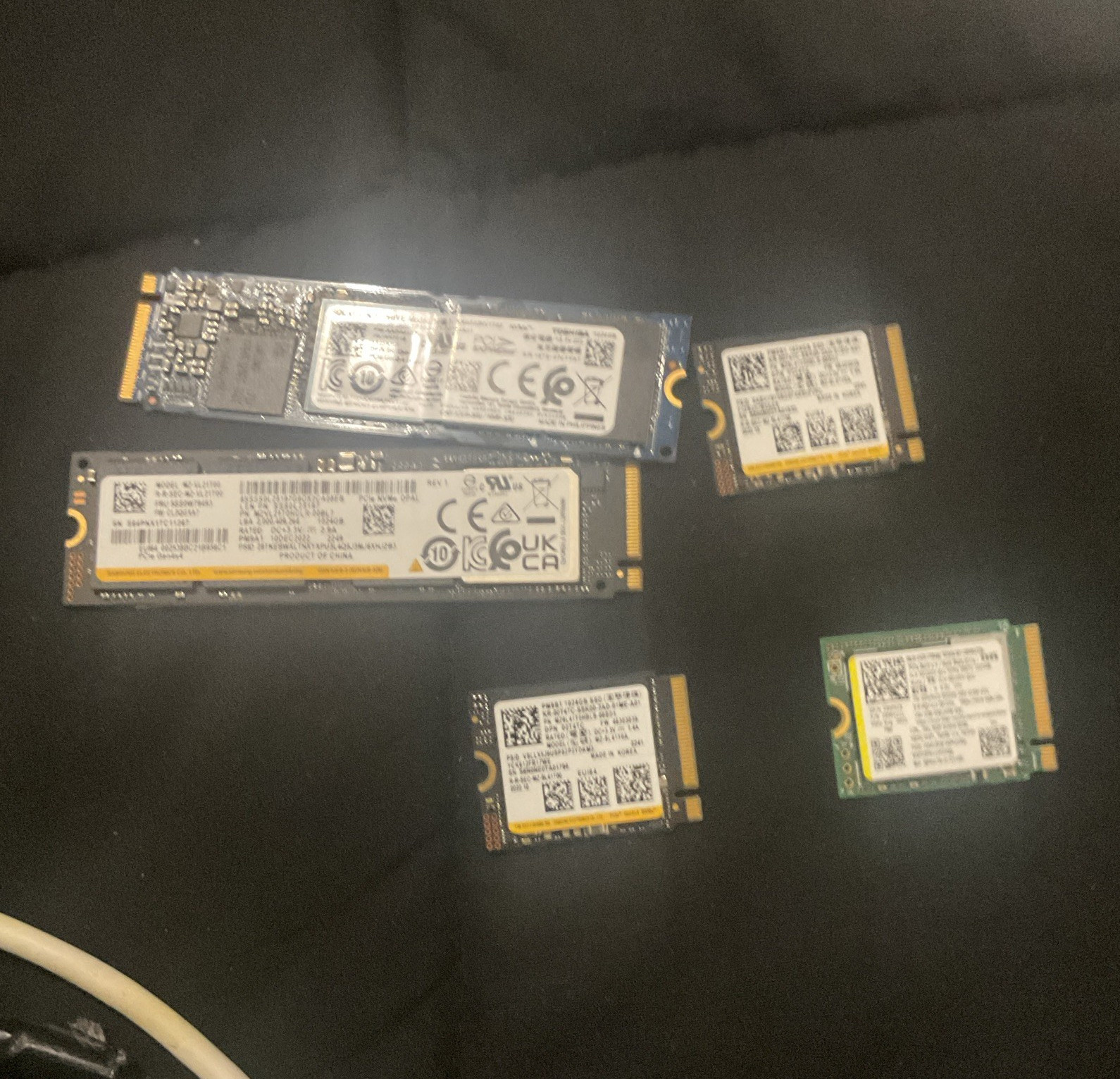 Lot of Mixed 1TB M.2 NVMe SSDs OEM Toshiba Samsung SK hynix Used Tested