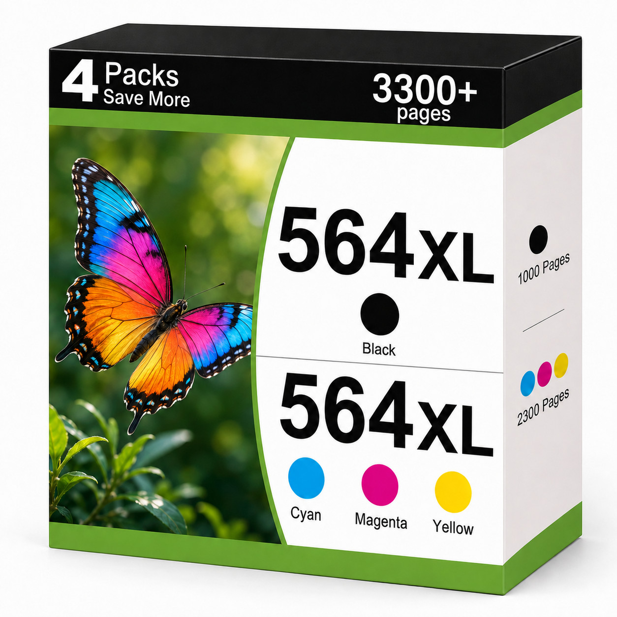 564XL-4PK New Gen Ink Printer Cartridge Black/Color PhotoSmart 7510 7520