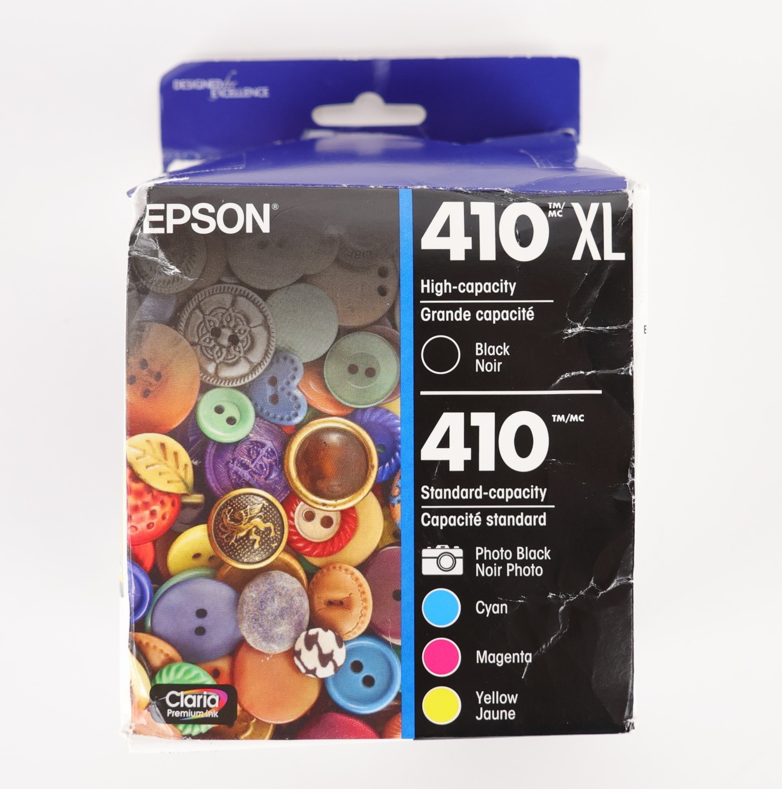 Genuine Epson 410XL 410 Ink Cartridges 5 Pack Combo Black + Color Dated 2029