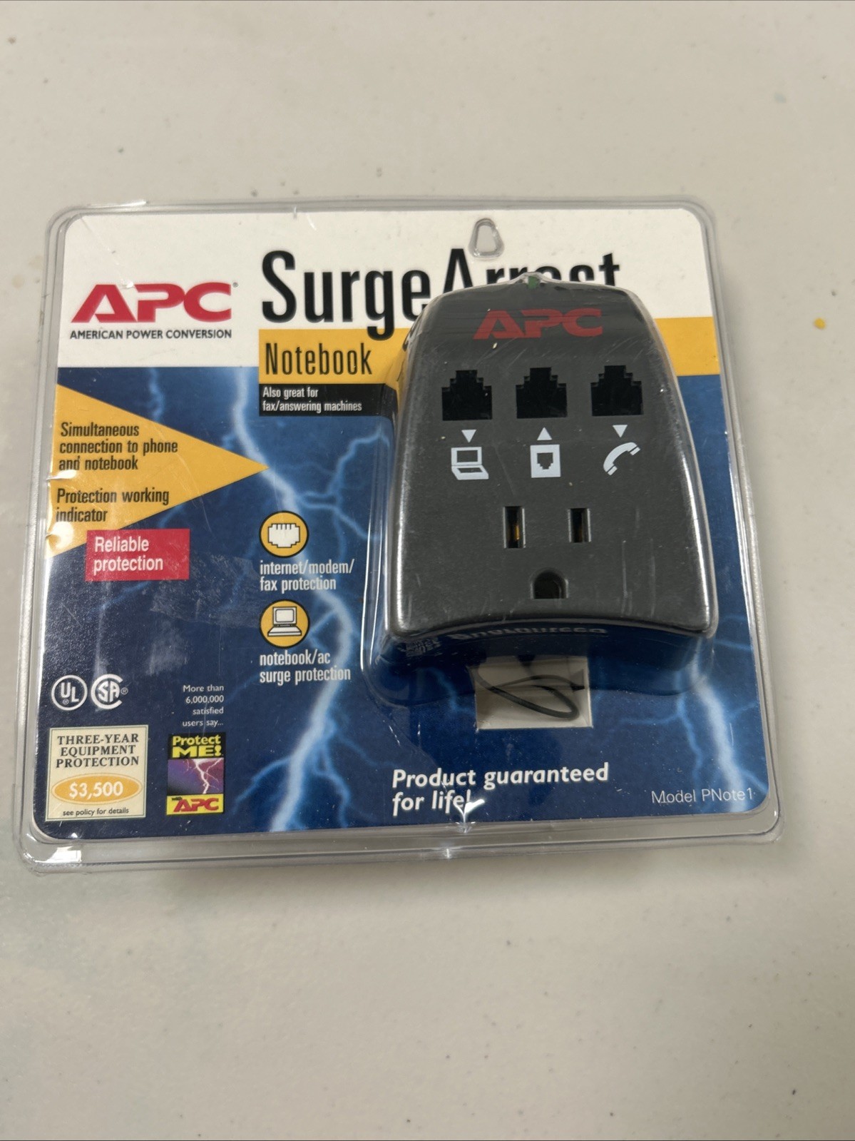 APC SurgeArrest Notebook Laptop Surge Protector 400V Model PNote 1 - New