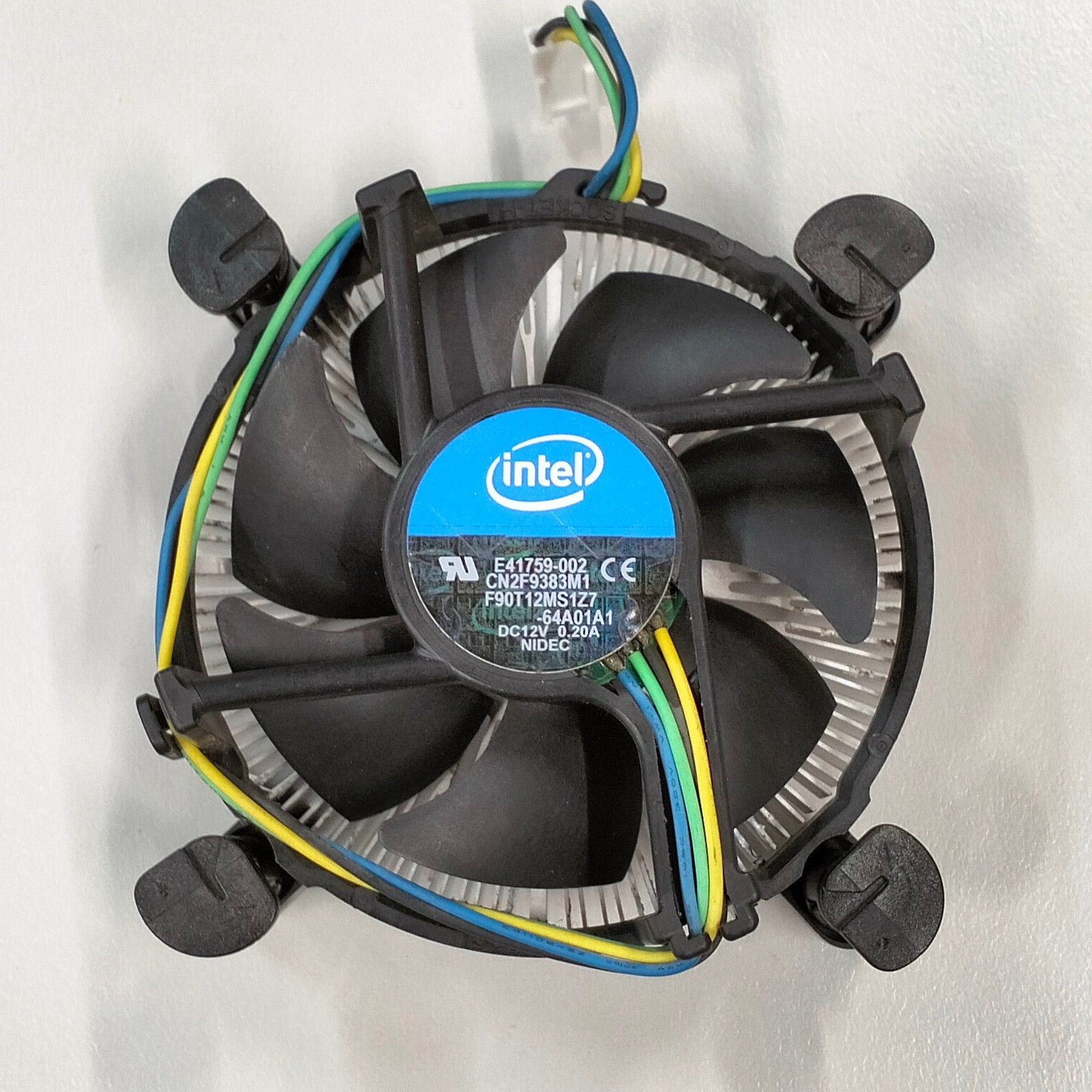 Intel E41759-002 Socket 1156 CPU Cooler Copper Core Heat Sink DC12V 0.2A Nidec