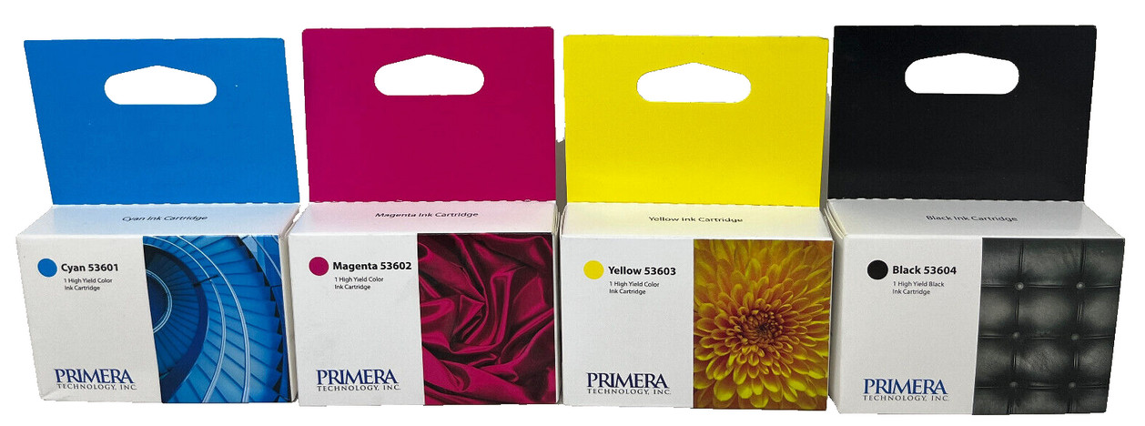 PRIMERA 53601/2/3/4 4 GENUINE CARTRIDGES BK/C/M/Y BRAVO DP-4100/DP-4101 [A BOX]