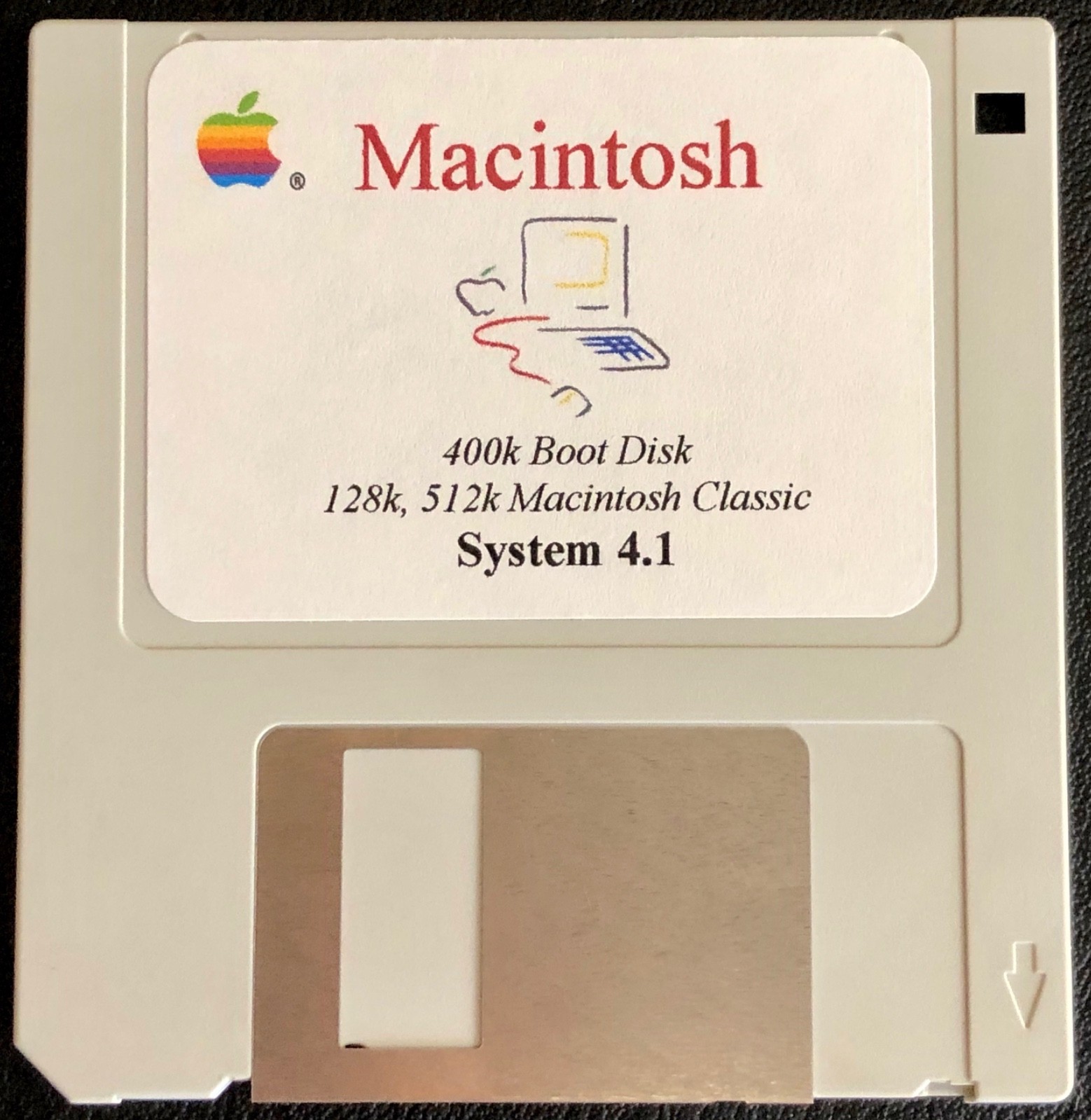 Apple Macintosh 400K Boot Disk Version 4.1 for Classic Macs