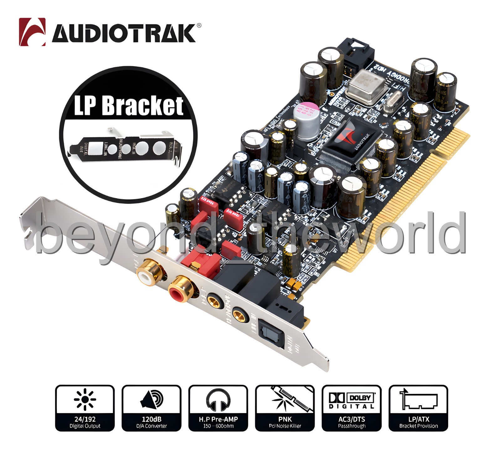 AUDIOTRAK PRODIGY HD2 BLACK EDITION PCI Sound Card 2CH 120dB