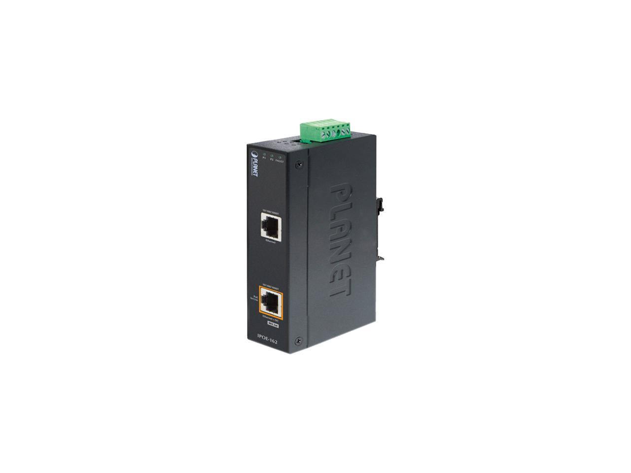 Planet IPOE-162 Industrial IEEE 802.3at Gigabit High Power Over Ethernet Injecto