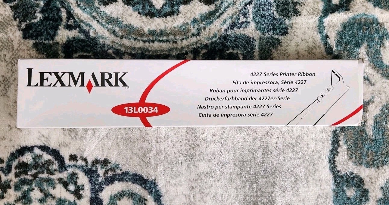 Genuine Lexmark Printer Ribbon for 4227 Plus/4227 Printers, Black #13L0034