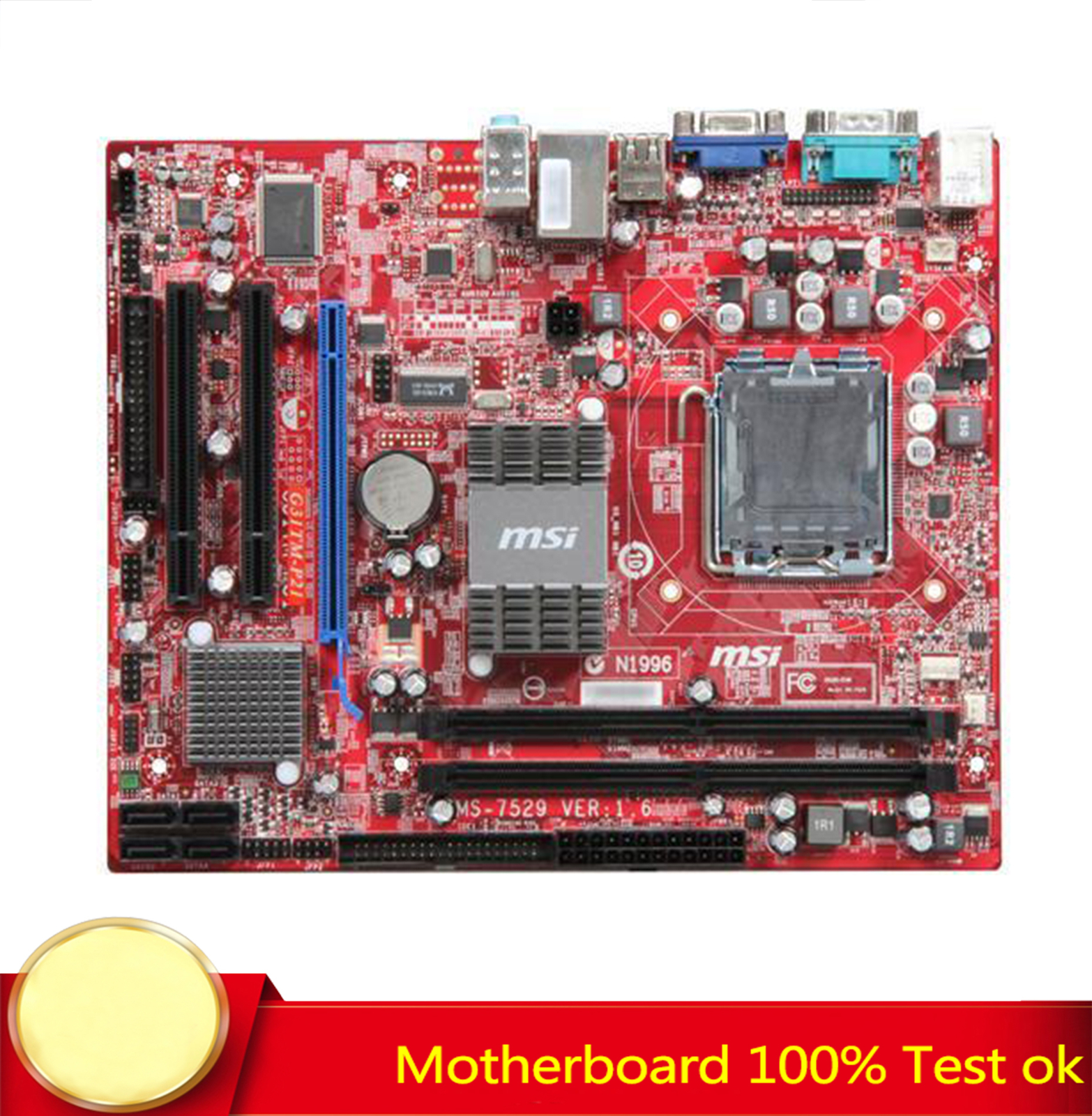 100% Tested FOR MSI G31TM-P21 Motherboard Supports DDR2 8G G31 Intel Tested OK