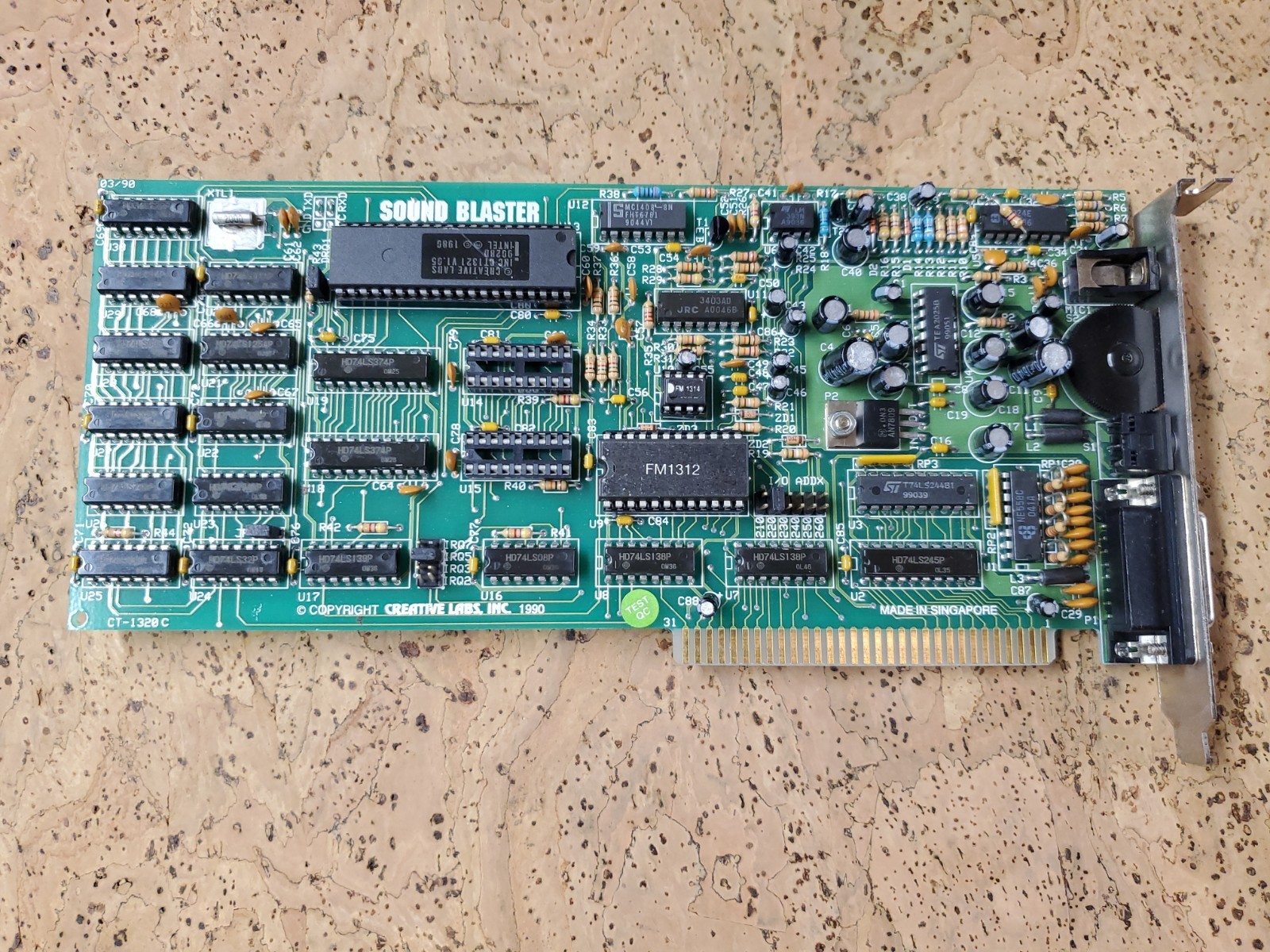 Rare Creative Sound Blaster 15 CT1320C ISA Sound Card G2U 8 Bit