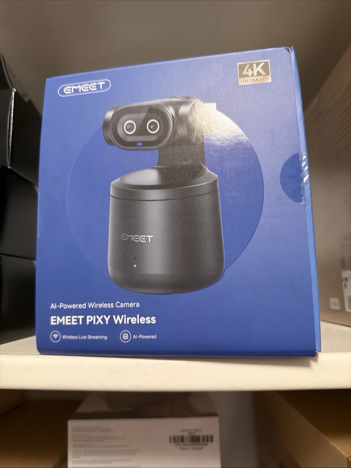 EMEET PIXY Wireless 4K Webcam AI Tracking Dual Lens HDR 48kHz Mic 8H Battery