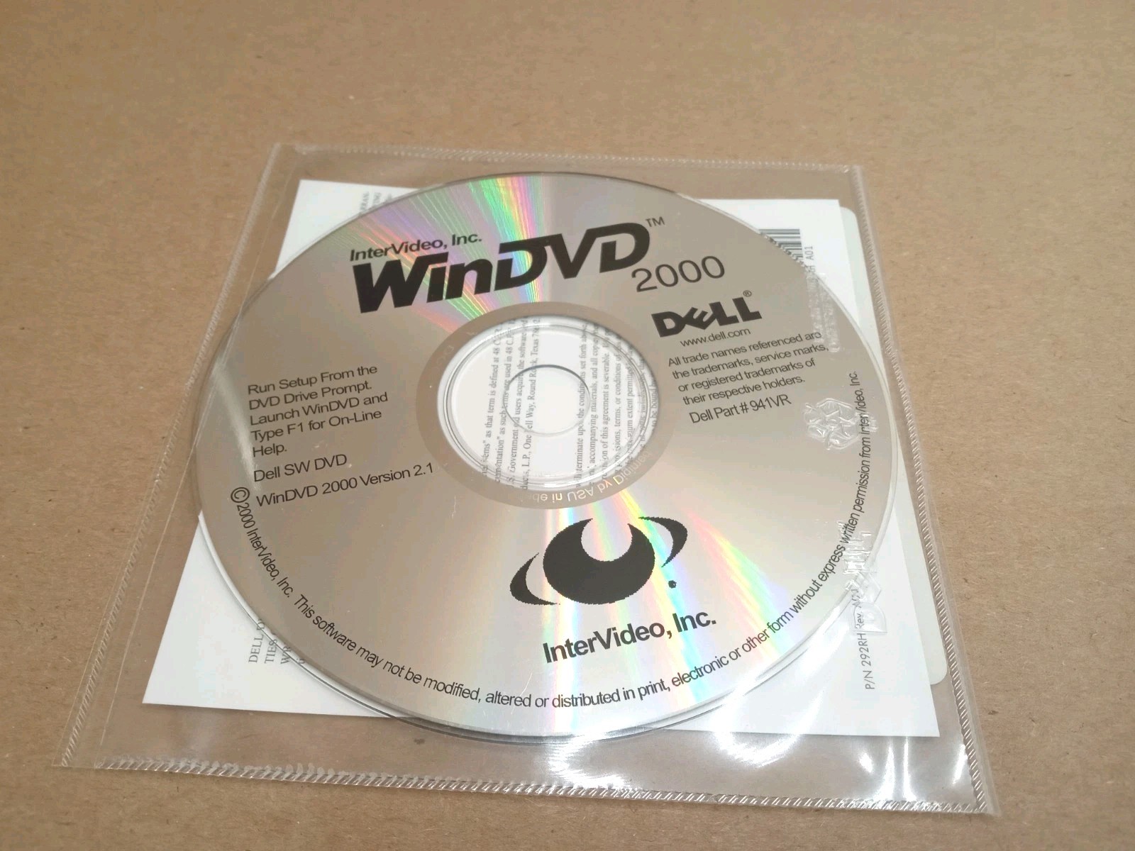 Dell InterVideo, Inc. WinDVD 2000 Dell Setup CD WinDVD 2000 Version 2.1