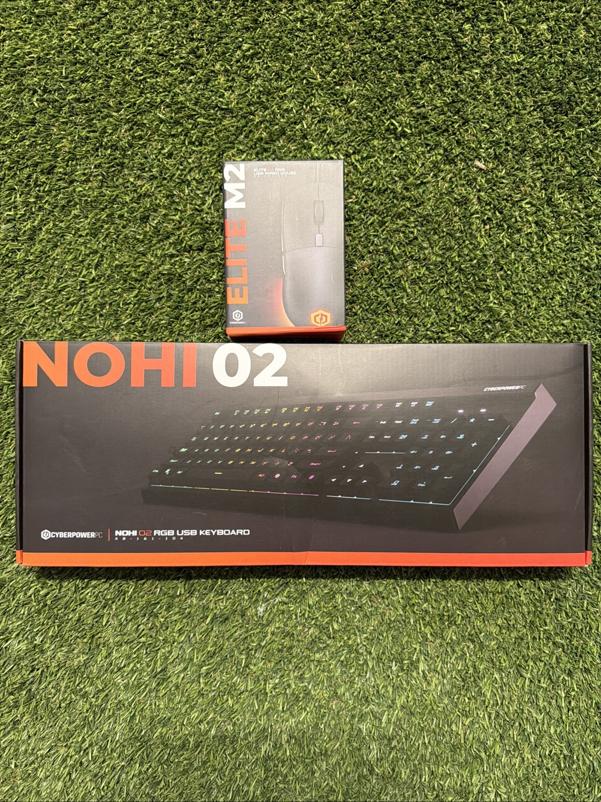 CyberPowerPC NOHI O2 RGB Wired USB Gaming Keyboard + Elite M2 Mouse