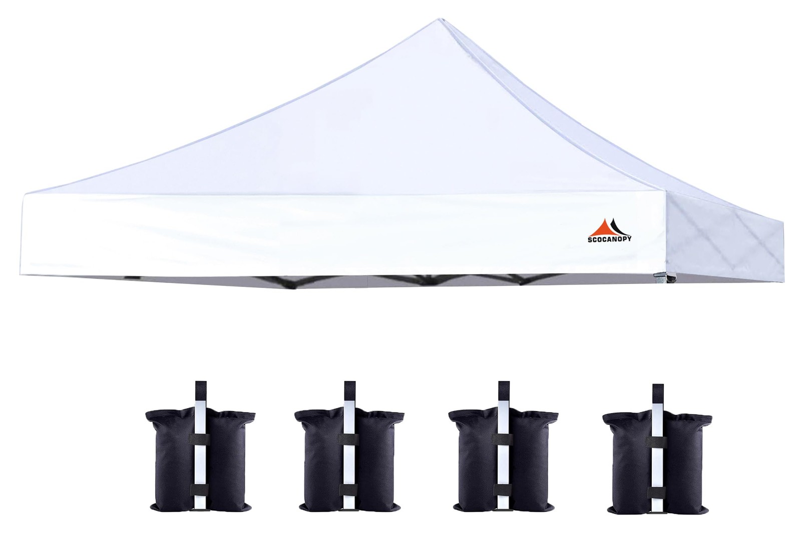 SCOCANOPY Commercial 10x10 Replacement Canopy Top,Canopy Cover 10X10, White