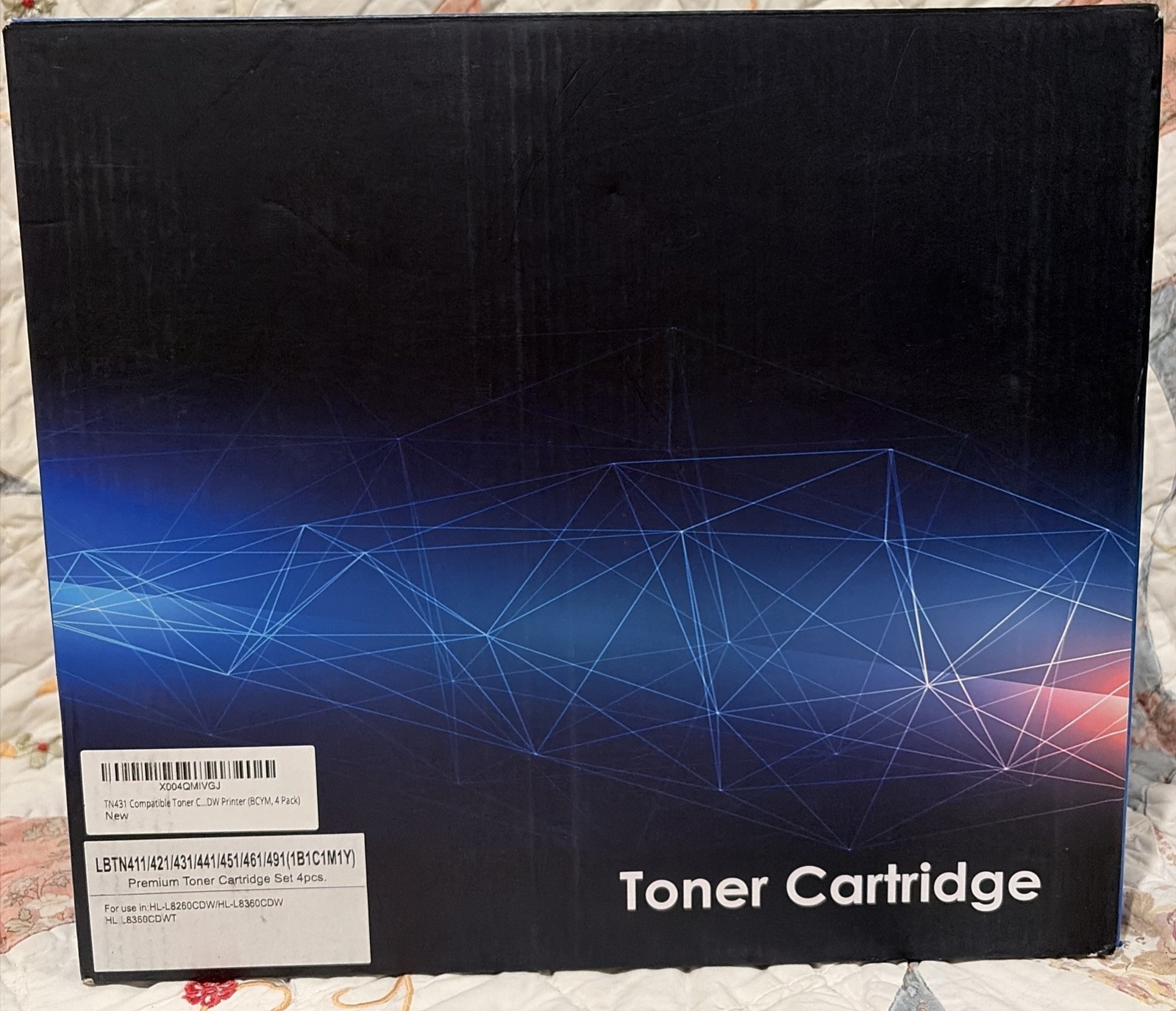 4-Pack TN431 Compatible Toner Cartridges for Brothers Blk, Cyan, Yellow & Magent