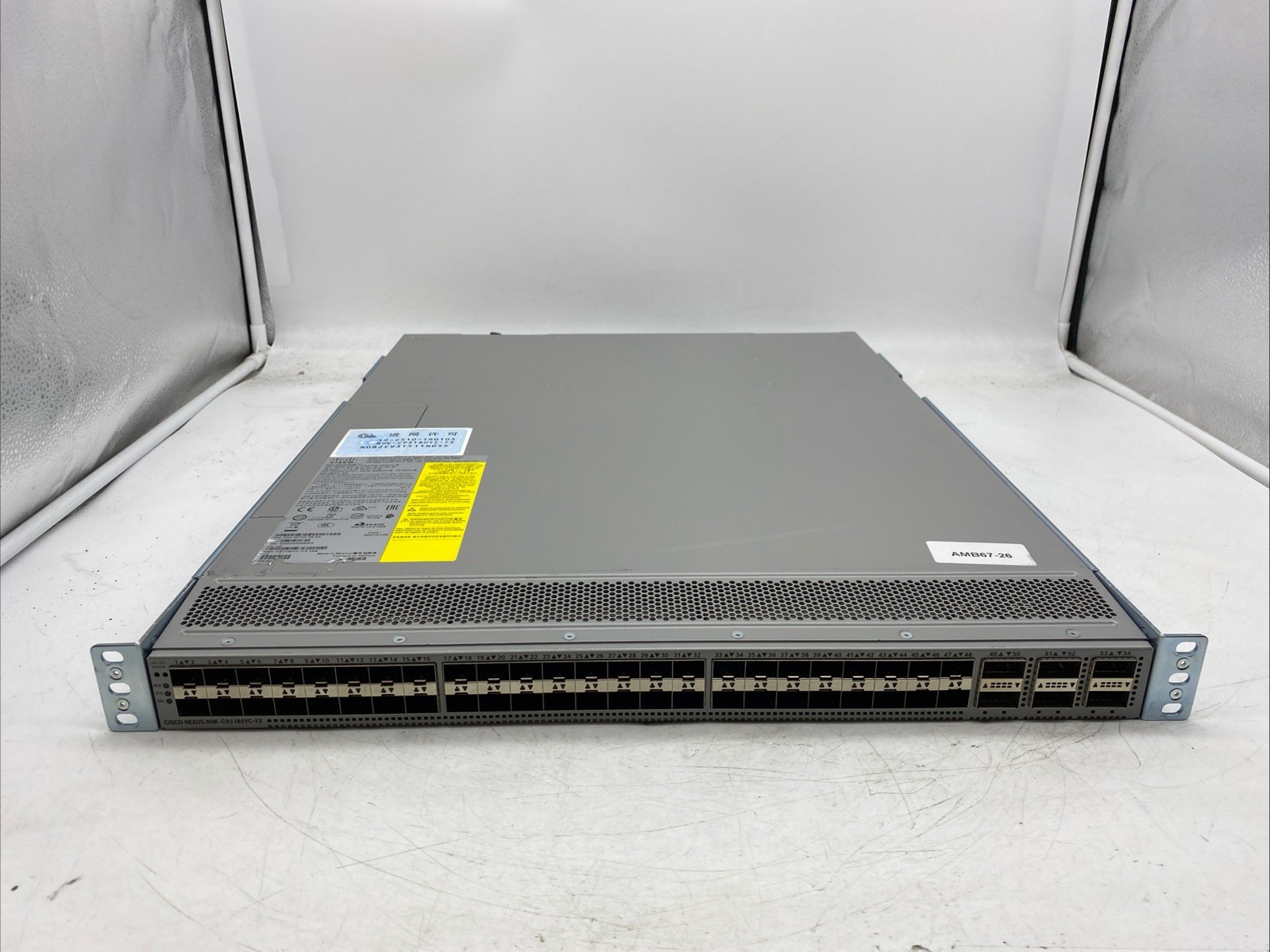 Cisco Nexus N9K-C93180YC-FX V06 48xSFP 6xQSFP28 2X PSU Network Switch